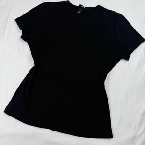 Black 100% cotton tee (S/M)