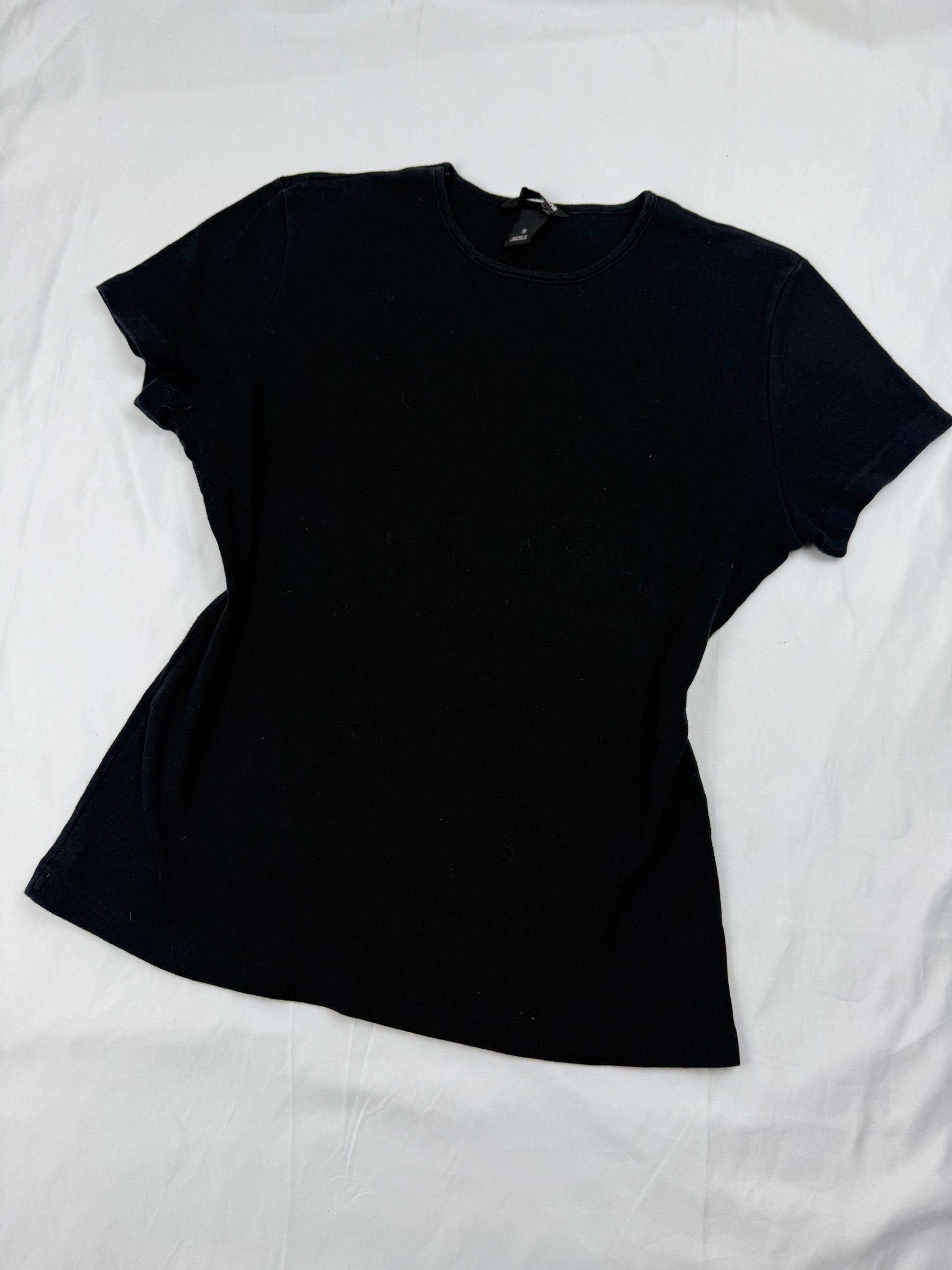 Black 100% cotton tee (S/M)
