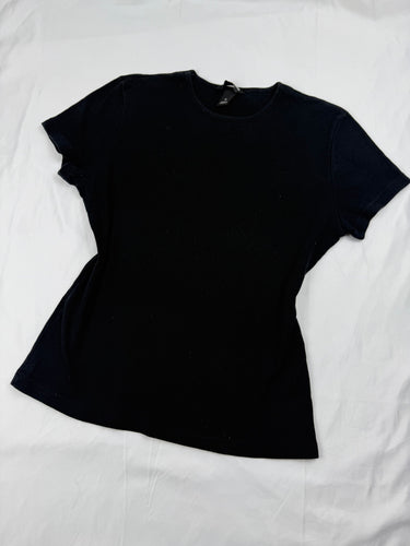 Black 100% cotton tee (S/M)