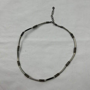 Stainless steel silver pearls necklace