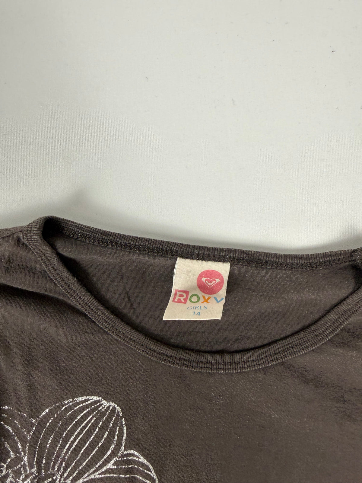 Brown graphic long sleeves top (XS)