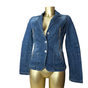 Blue denim office jacket (M)