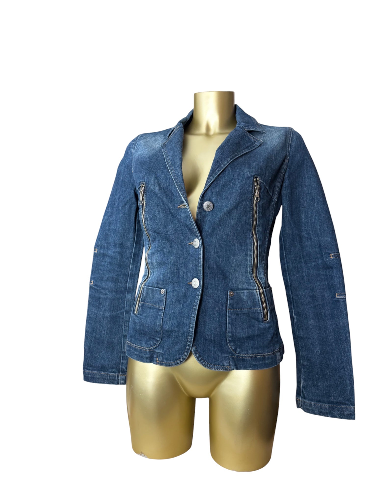 Blue denim office jacket (M)