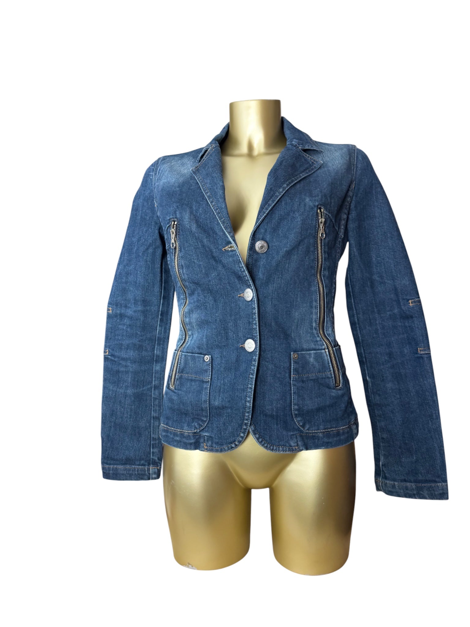 Blue denim office jacket (M)