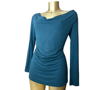 Green plunge neck long sleeves top (S/M)