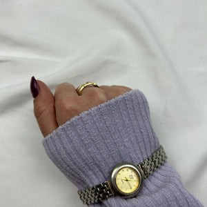 Vintage silver inox bracelet watch jewelry