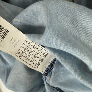 Grey denim hooded  zip up jacket (M)