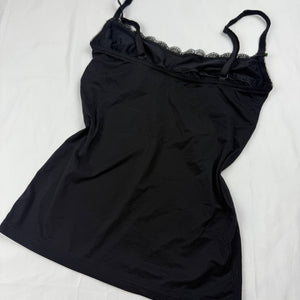 Black lycra cami top (S)