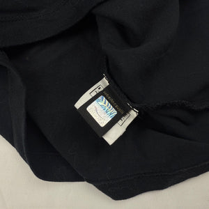 Black cotton embroidered logo tank top (S/M)