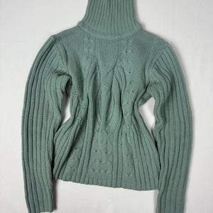 Blue turtleneck jumper (M)