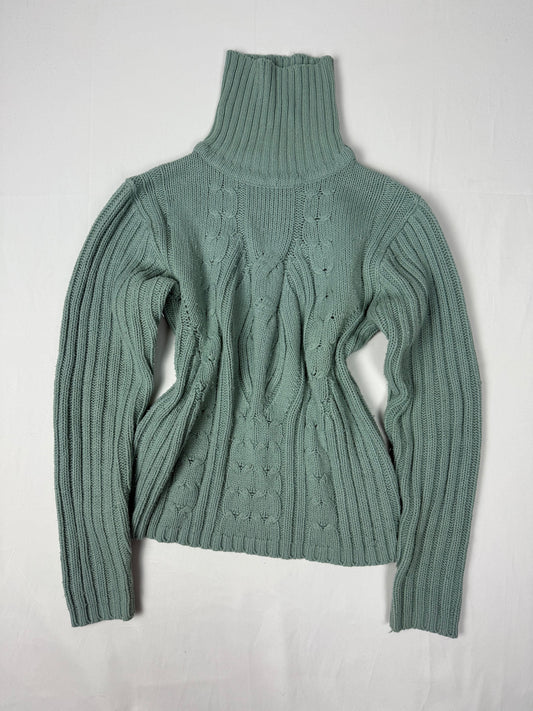 Blue turtleneck jumper (M)