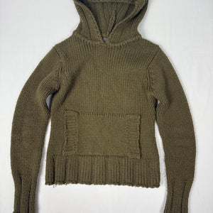 Khaki hooded jumper (S/M)