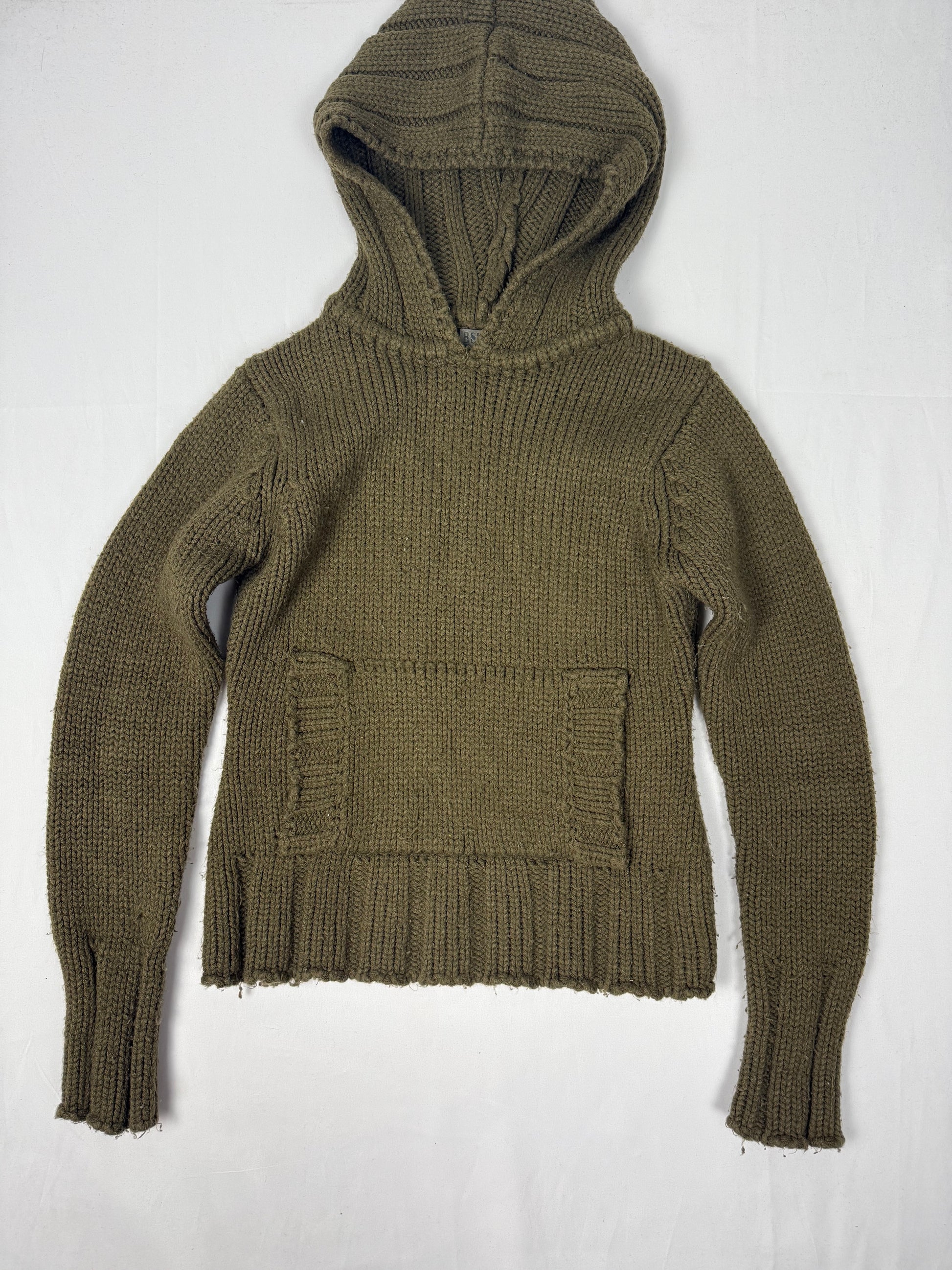 Khaki hooded jumper (S/M)