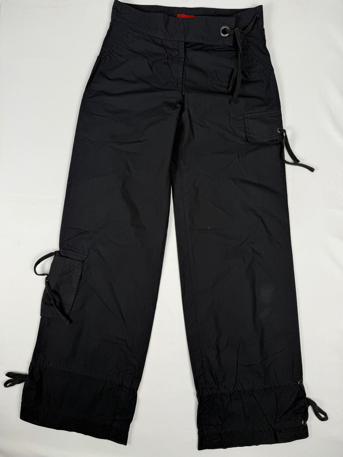 Black low rise baggy pants (S)