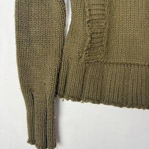 Khaki hooded jumper (S/M)