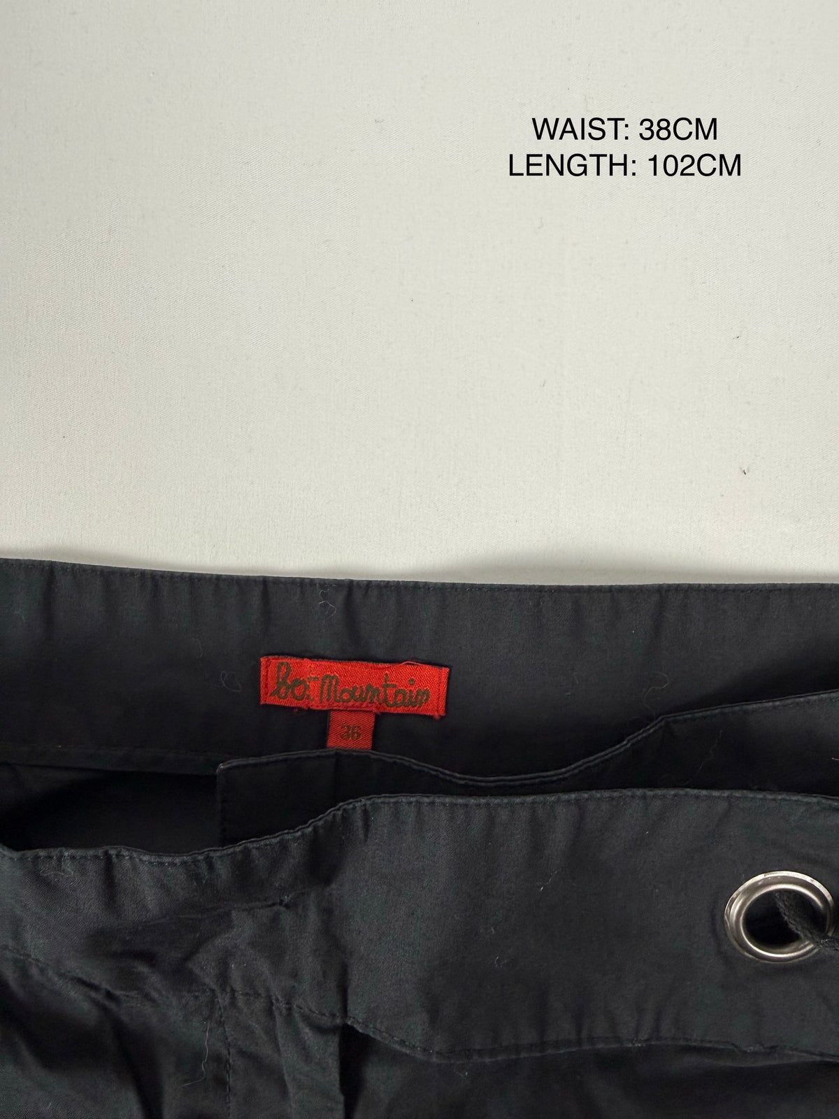 Black low rise baggy pants (S)