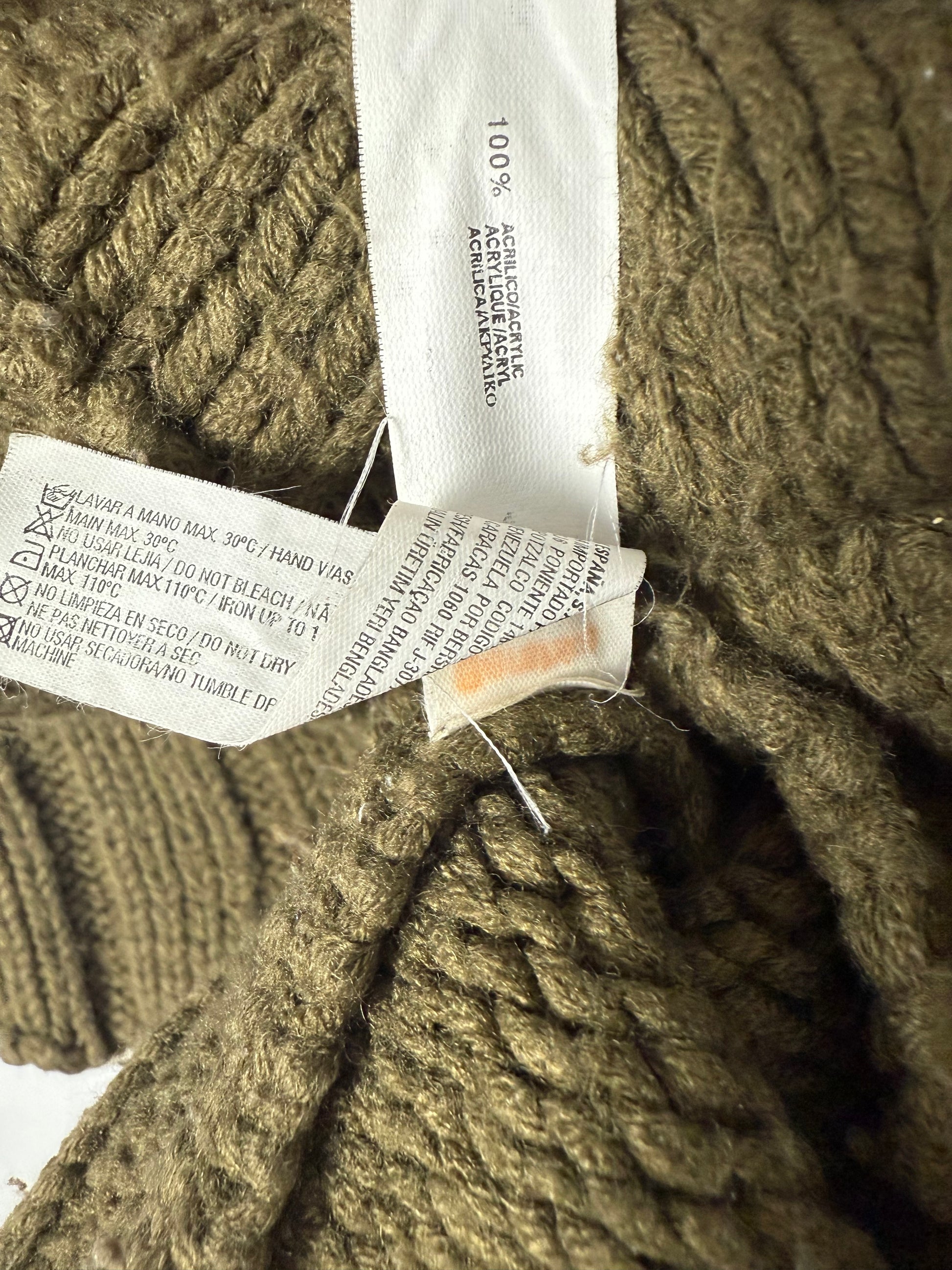 Khaki hooded jumper (S/M)