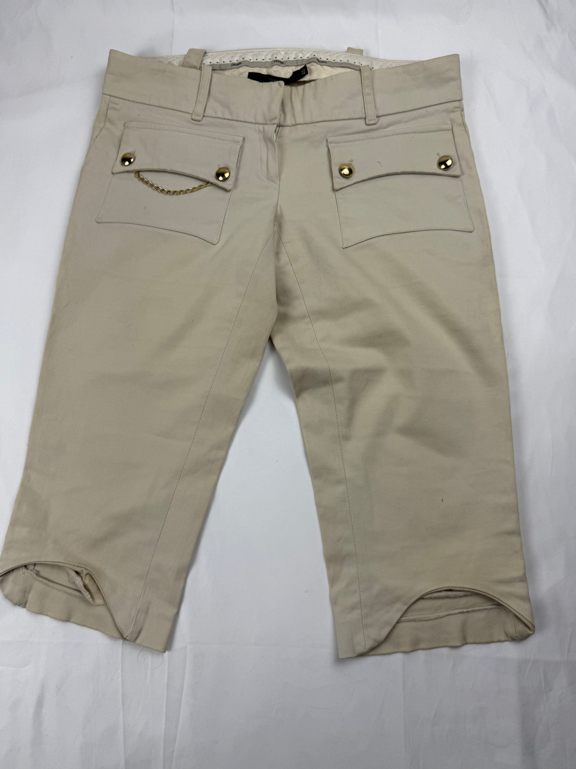 Beige low rise capri pants (XS)