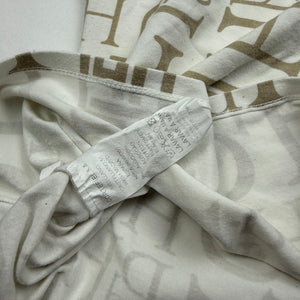 White graphic ruched tight fit top (S)