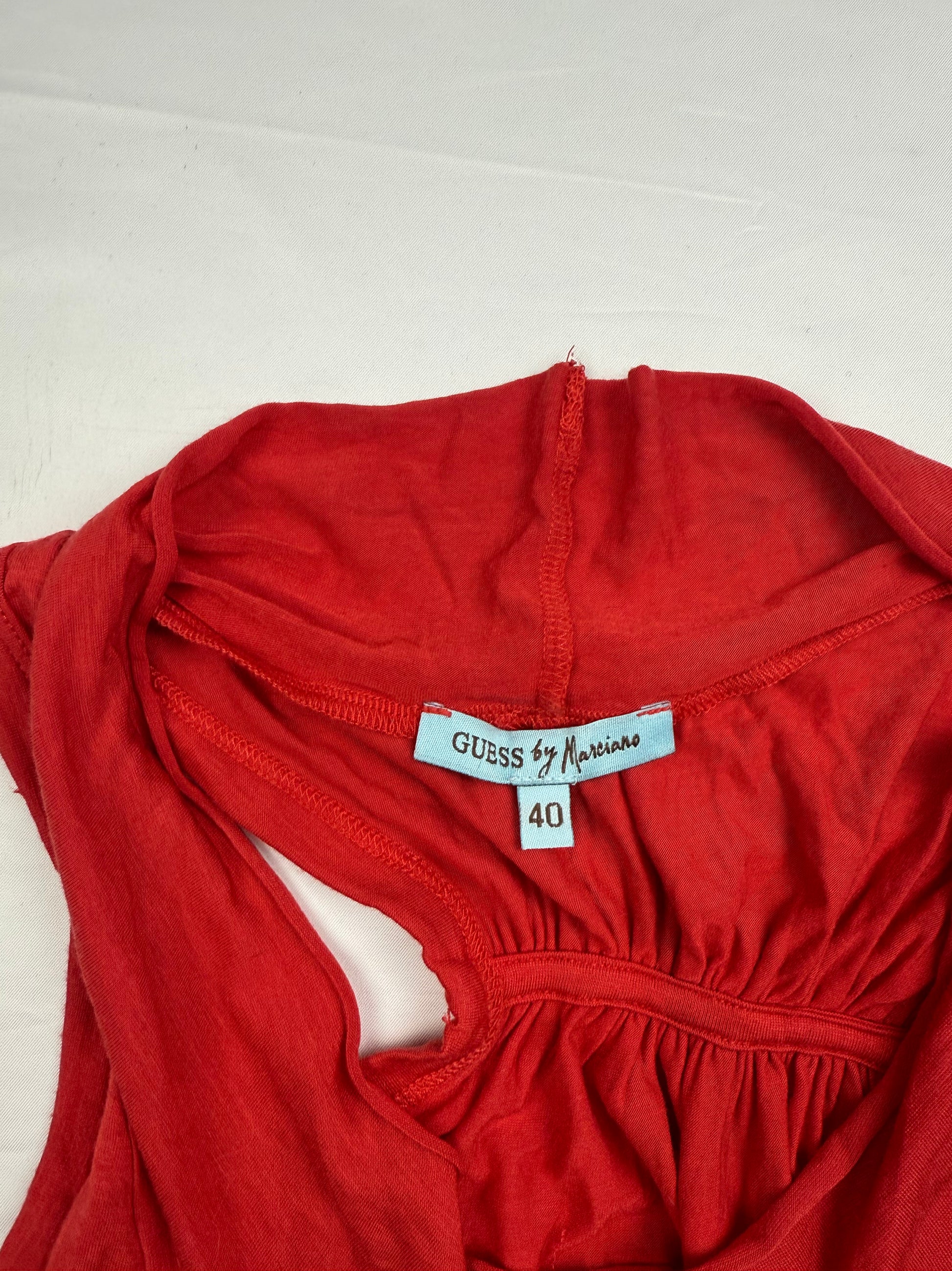 Red backless scarf top (S/M)