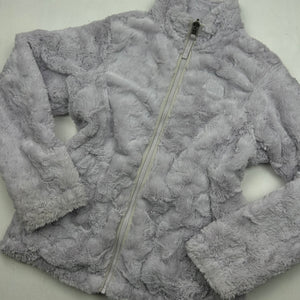 Lilac reversible puffer & fleece zip up sweatshirt (S/M)