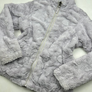 Lilac reversible puffer & fleece zip up sweatshirt (S/M)