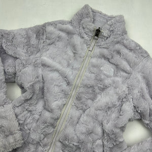 Lilac reversible puffer & fleece zip up sweatshirt (S/M)