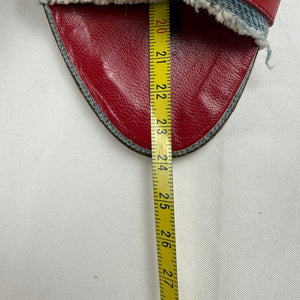 Red real leather wedge heels (35/36)