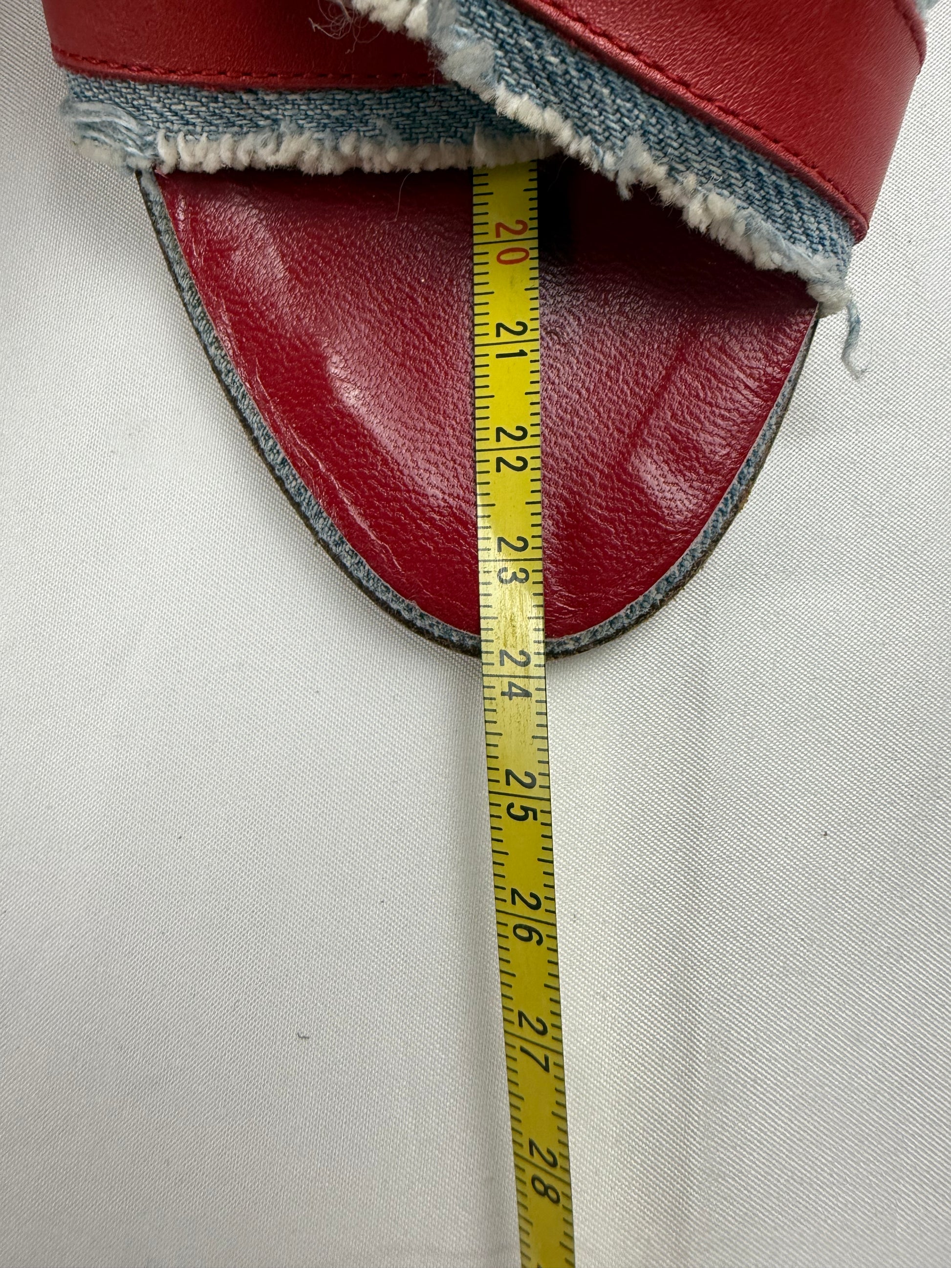 Red real leather wedge heels (35/36)