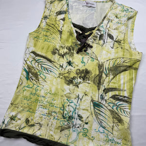 Green graphic tank top (L)