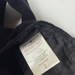 Black velvet tight fit waistcoat sleeveless blazer (M)