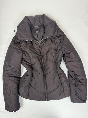 Brown puffer zip up jacket (M/L)
