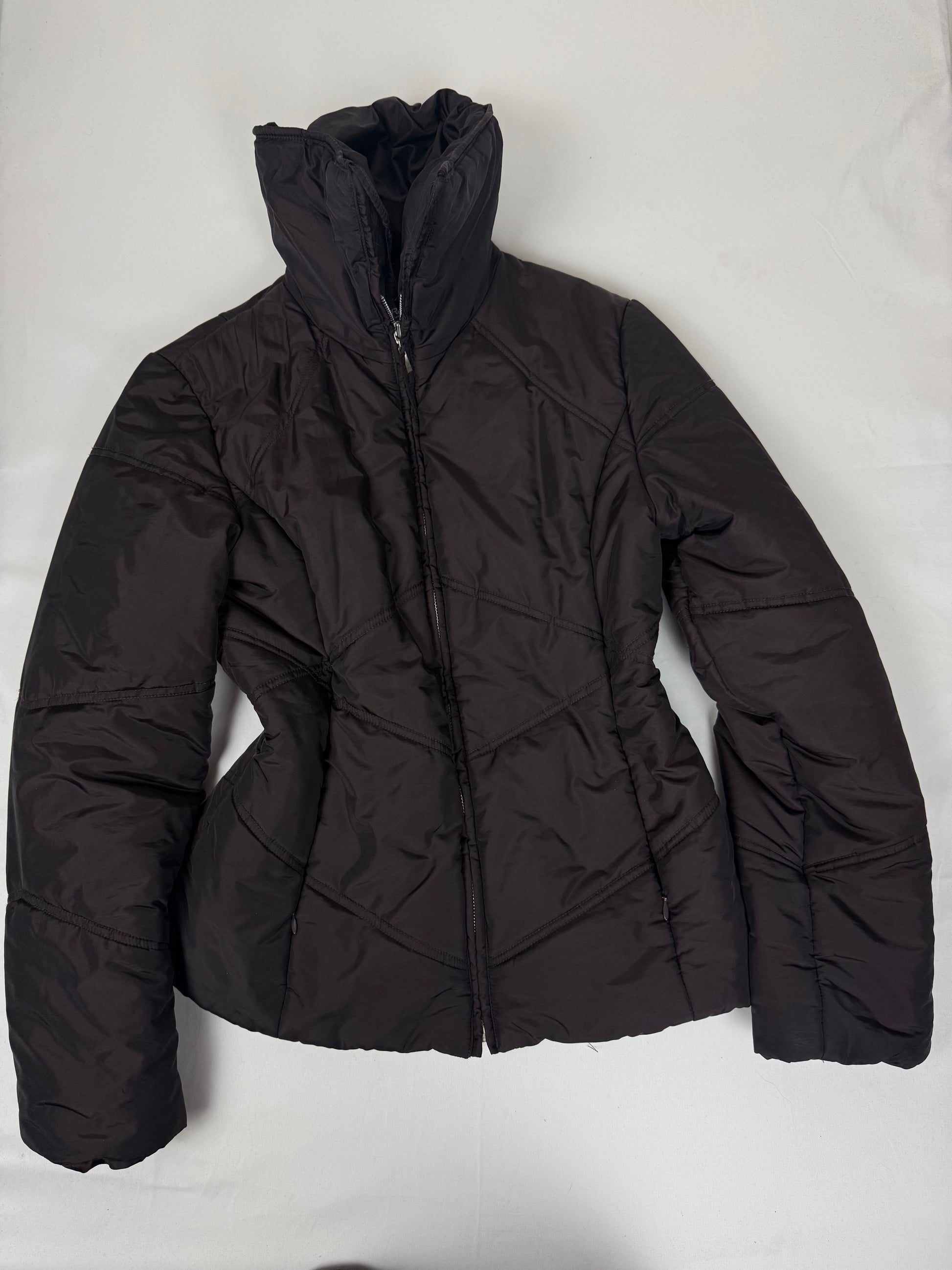Brown puffer zip up jacket (M/L)