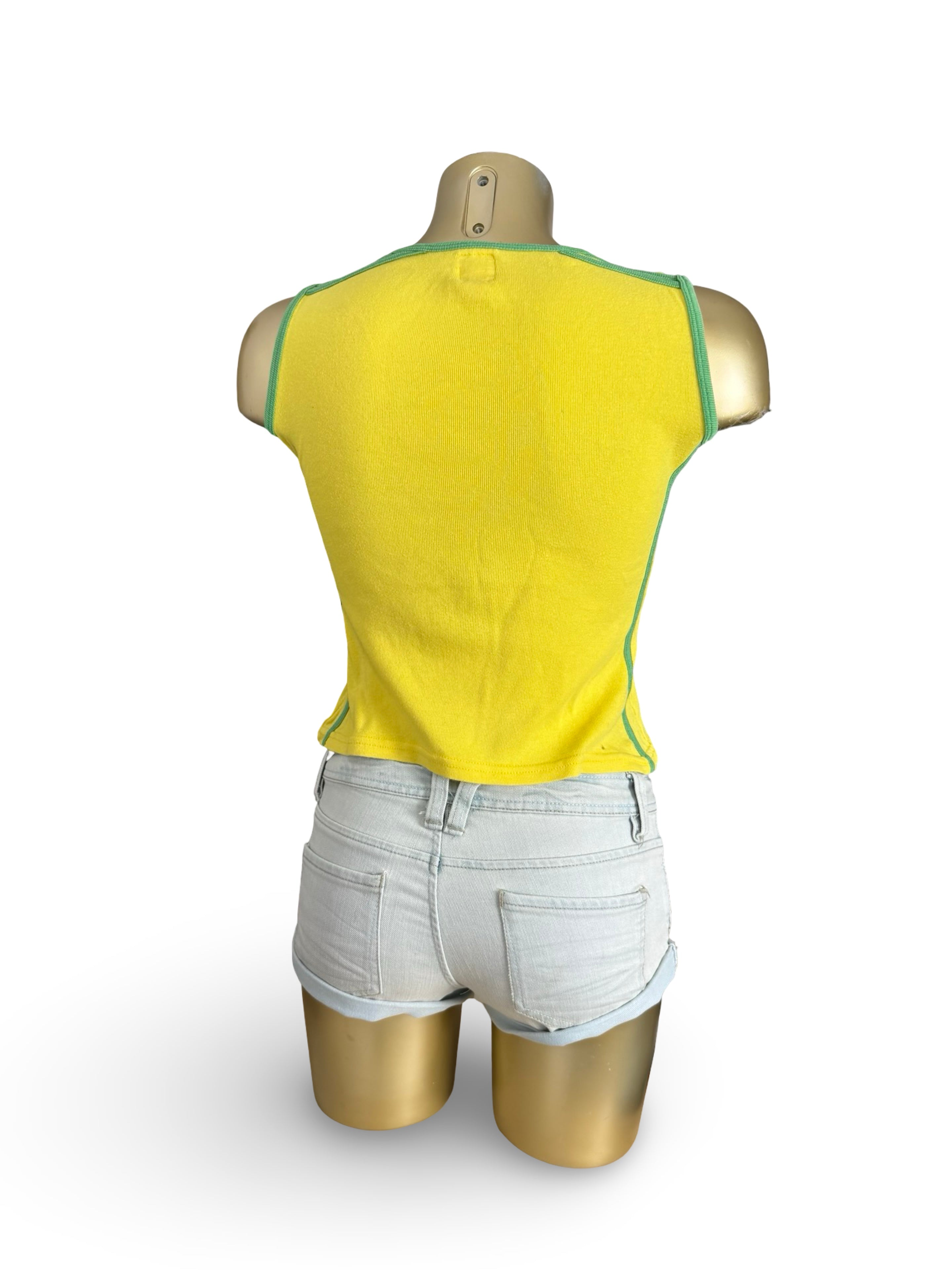 Yellow cotton tank top (S)