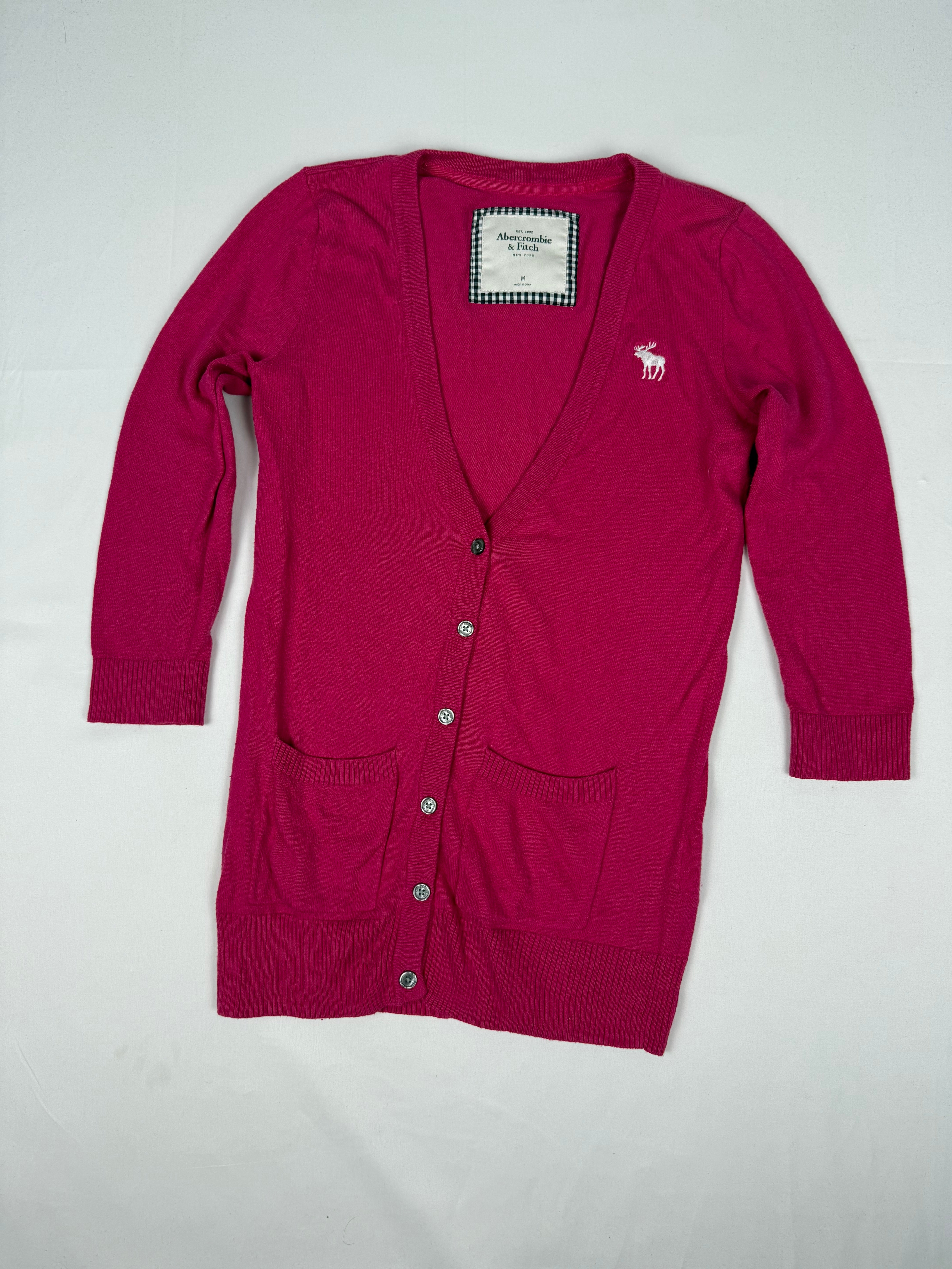 Pink V neck cardigan jumper (S/M)