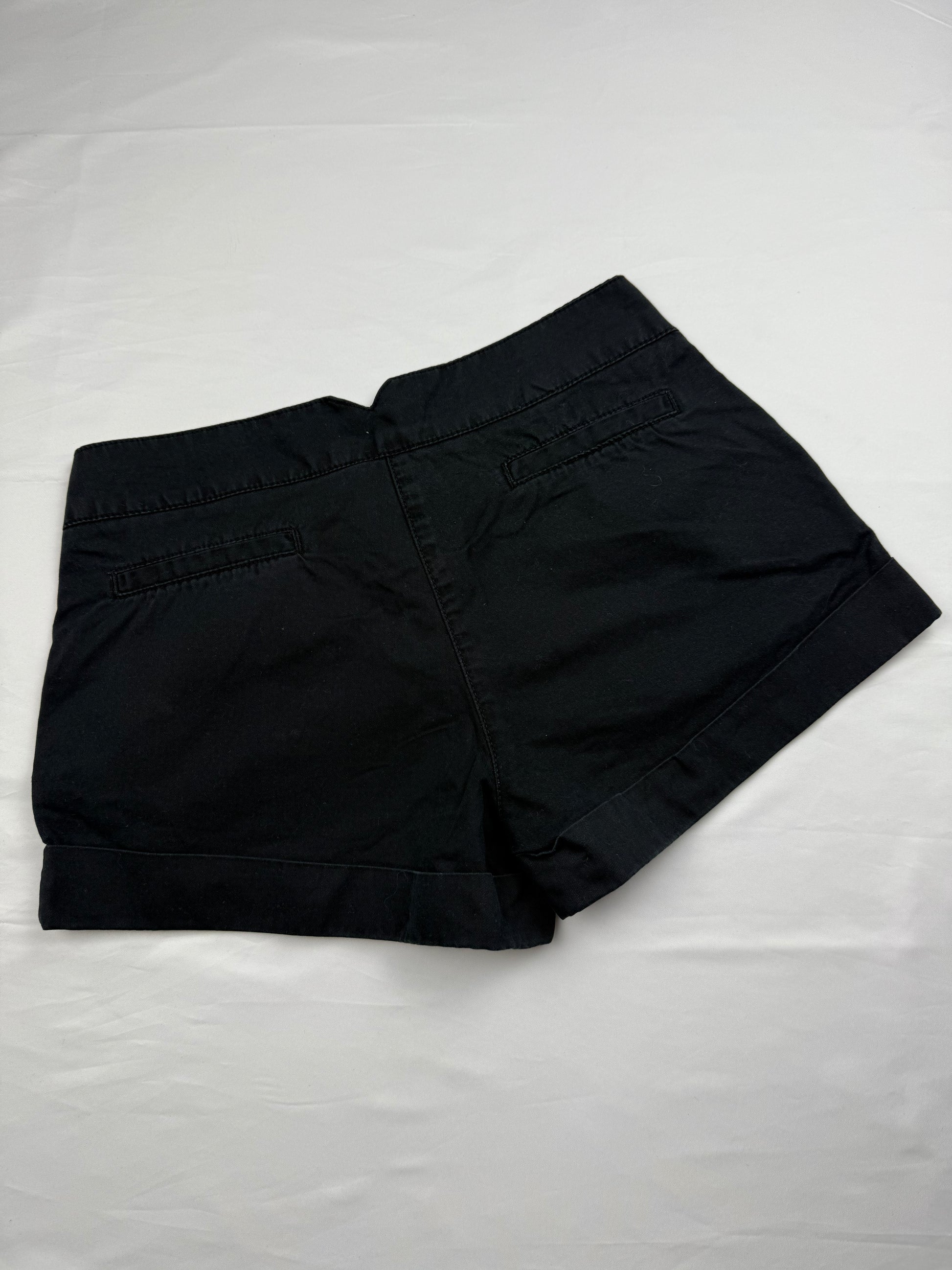 Black office low rise mini short (S)