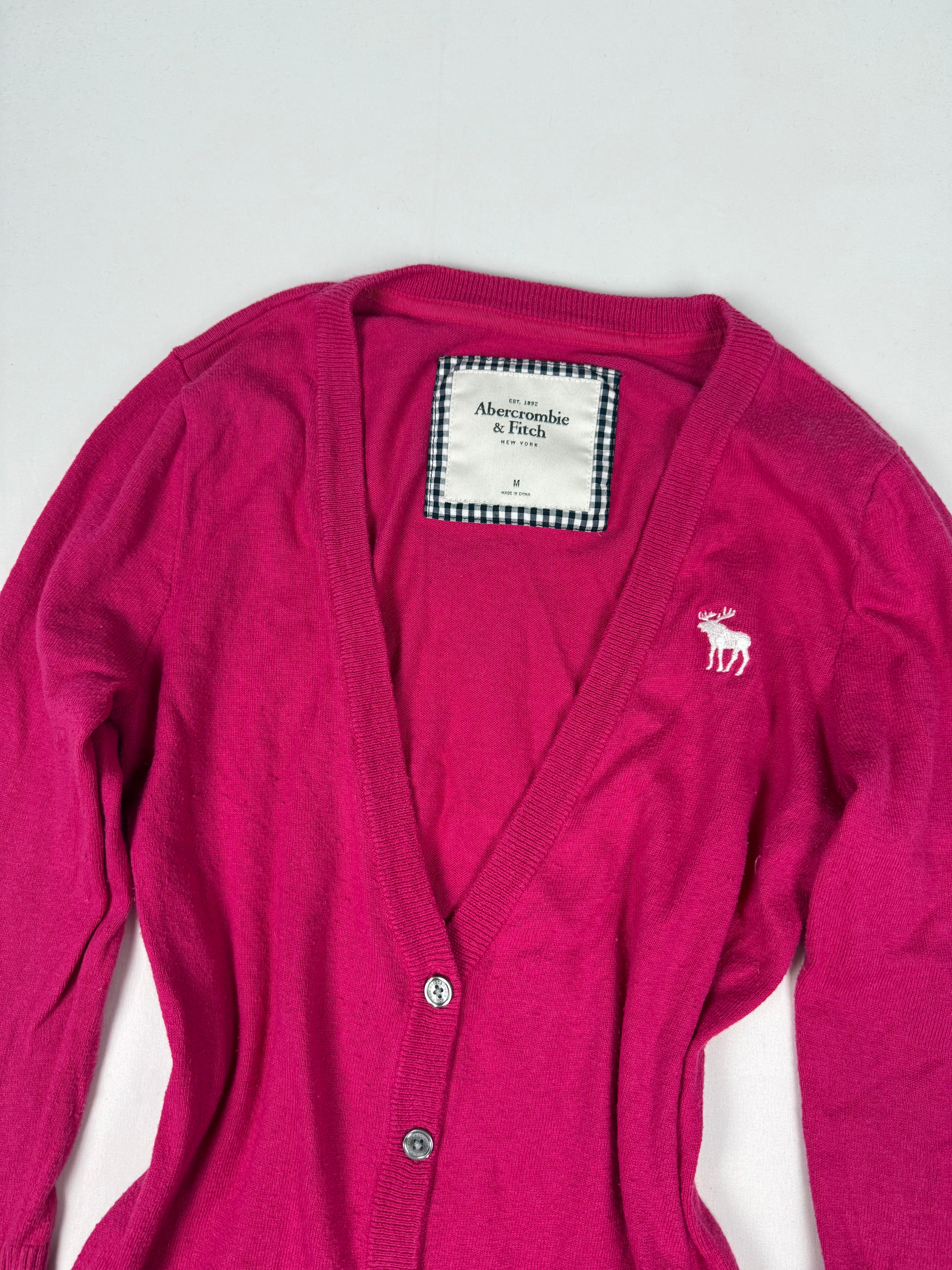 Pink V neck cardigan jumper (S/M)