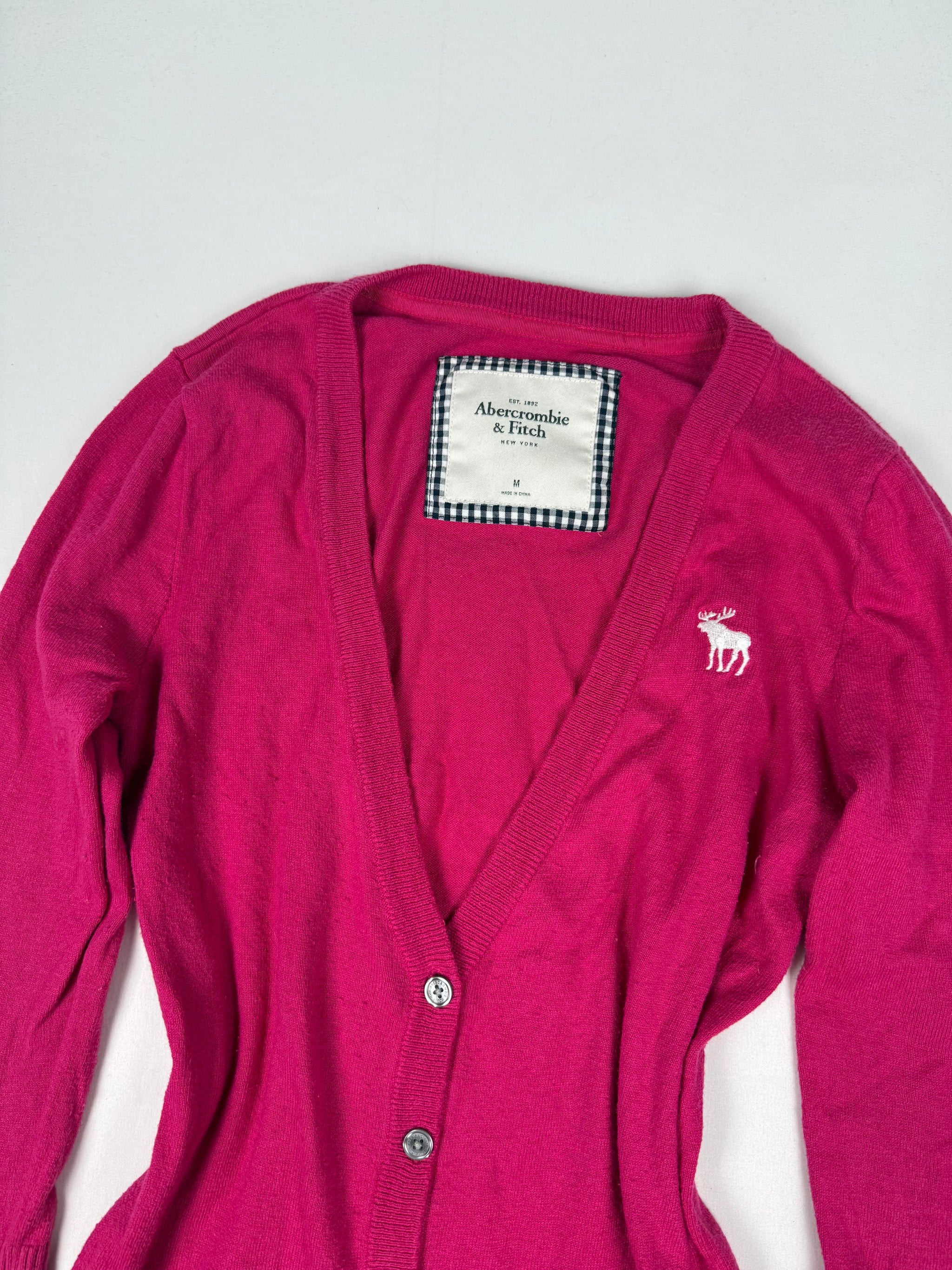 Pink V neck cardigan jumper (S/M)