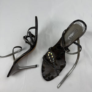 Silver rhinestones heels (38)