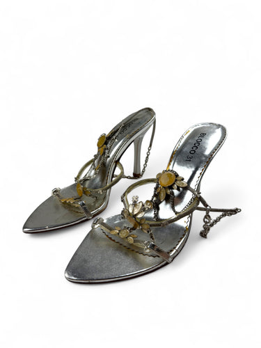 Silver charms heels (39)