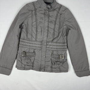 Khaki 100% cotton biker jacket (M)