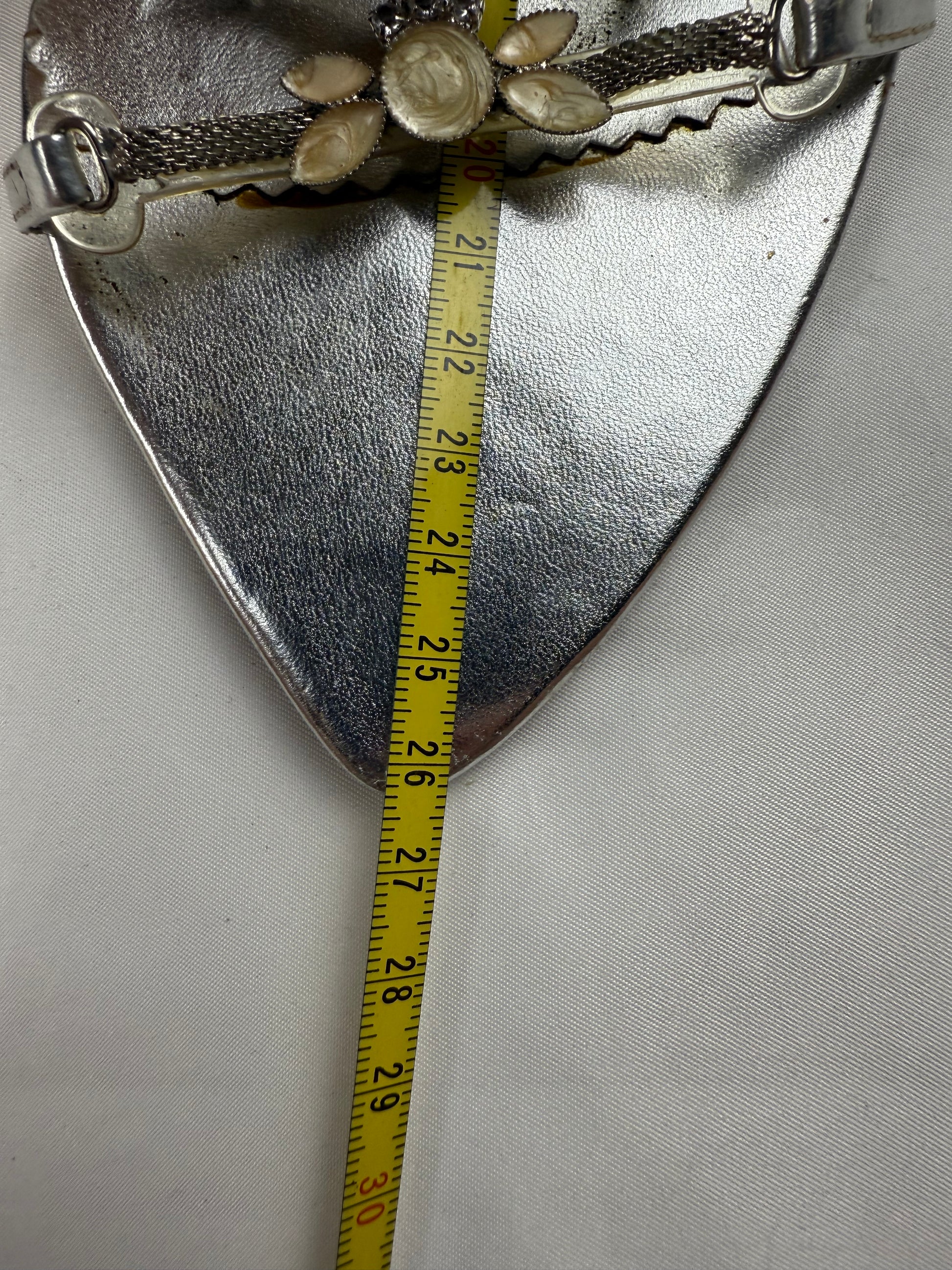 Silver charms heels (39)