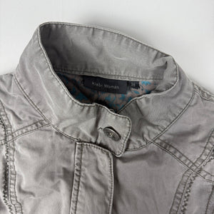 Khaki 100% cotton biker jacket (M)