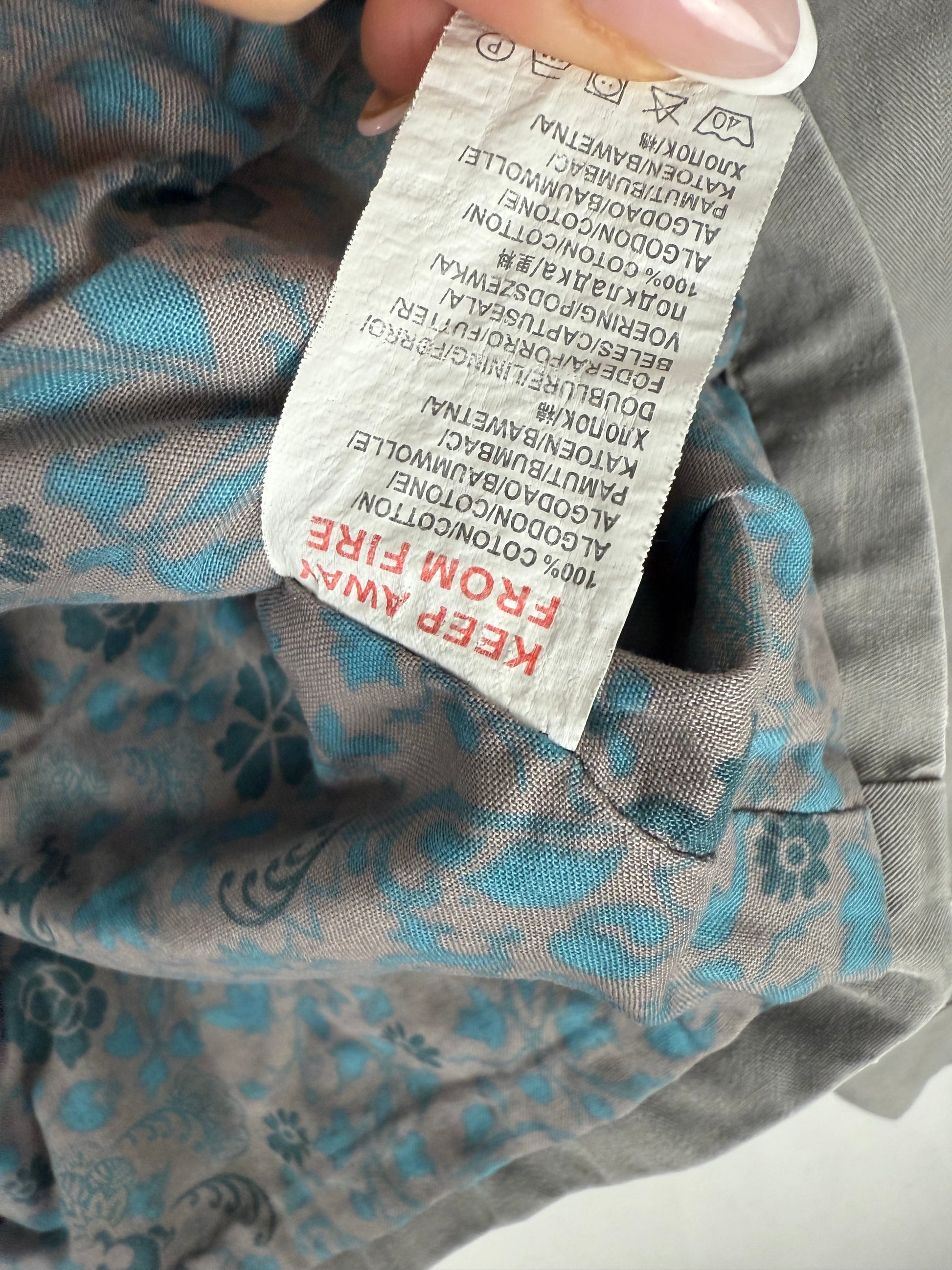 Khaki 100% cotton biker jacket (M)