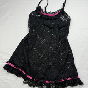 Black lace babydoll dress (S)