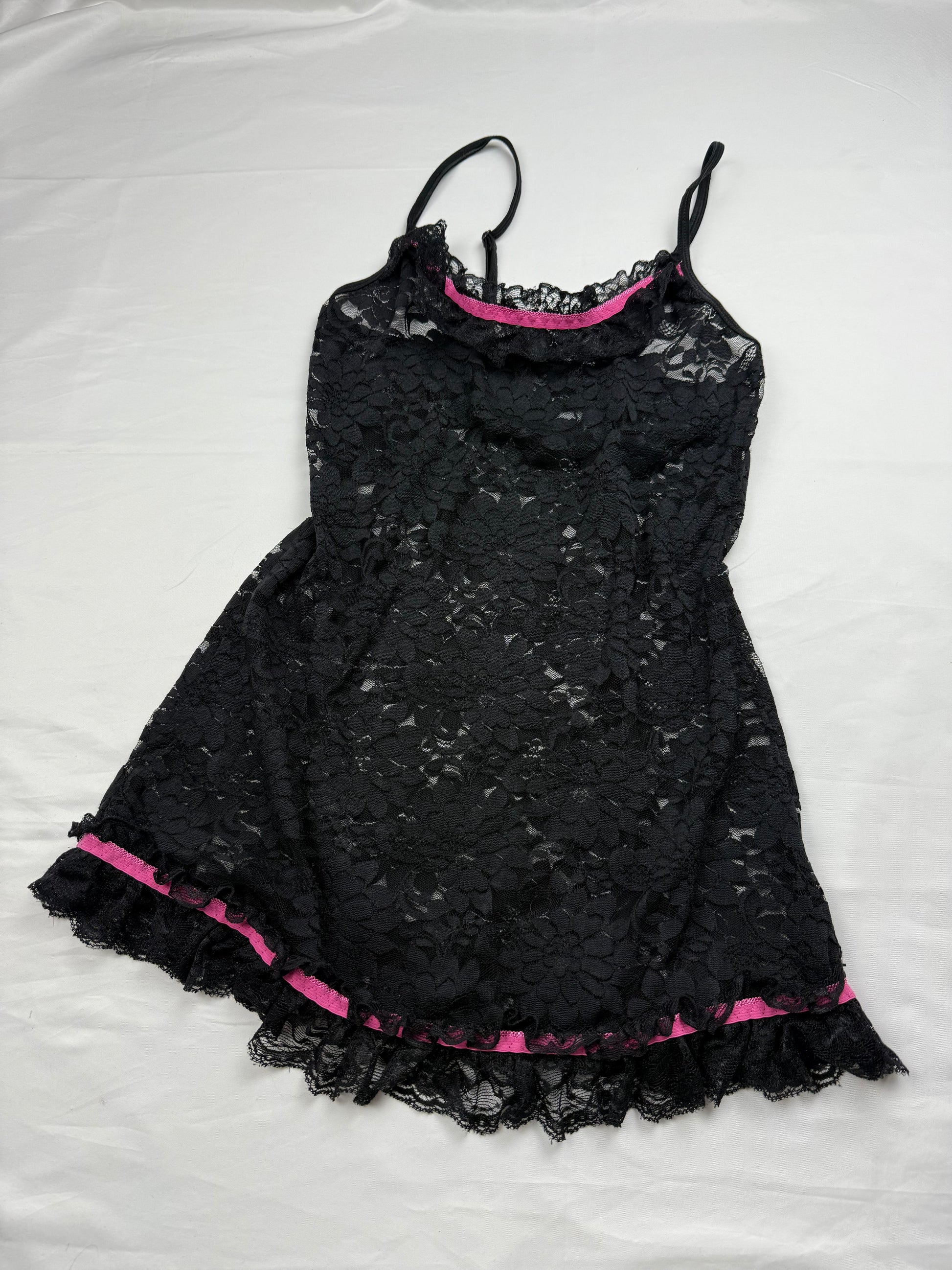 Black lace babydoll dress (S)