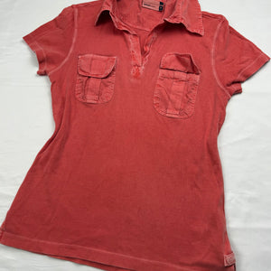 Orange 100% cotton polo tee (S/M)