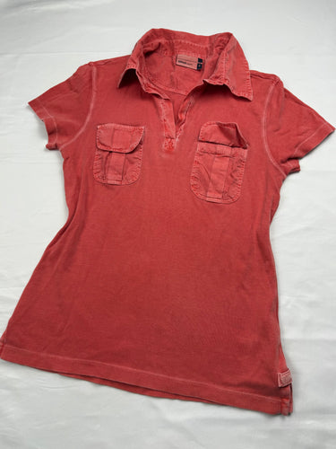 Orange 100% cotton polo tee (S/M)