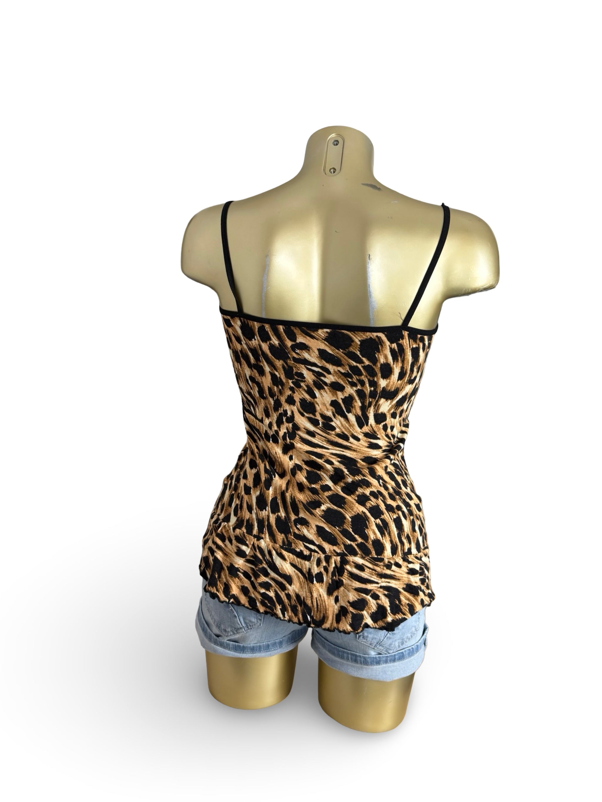Beige animal print cami top (S/M)
