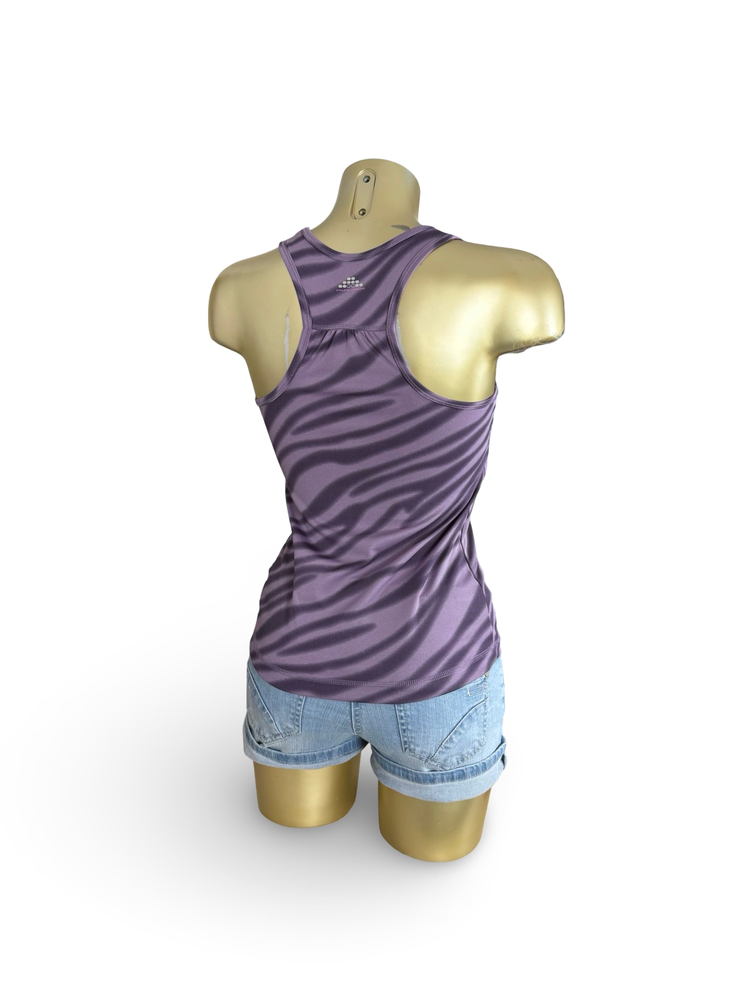 Purple activewear animal print tank top (XS)